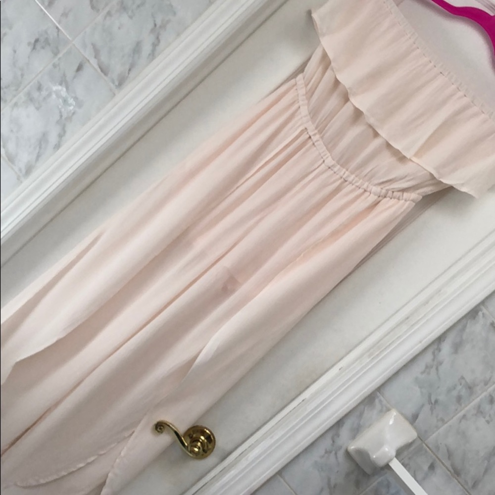 PINK/ WHITE OFF SHOULDER JUMPSUIT - Picture 4 of 6